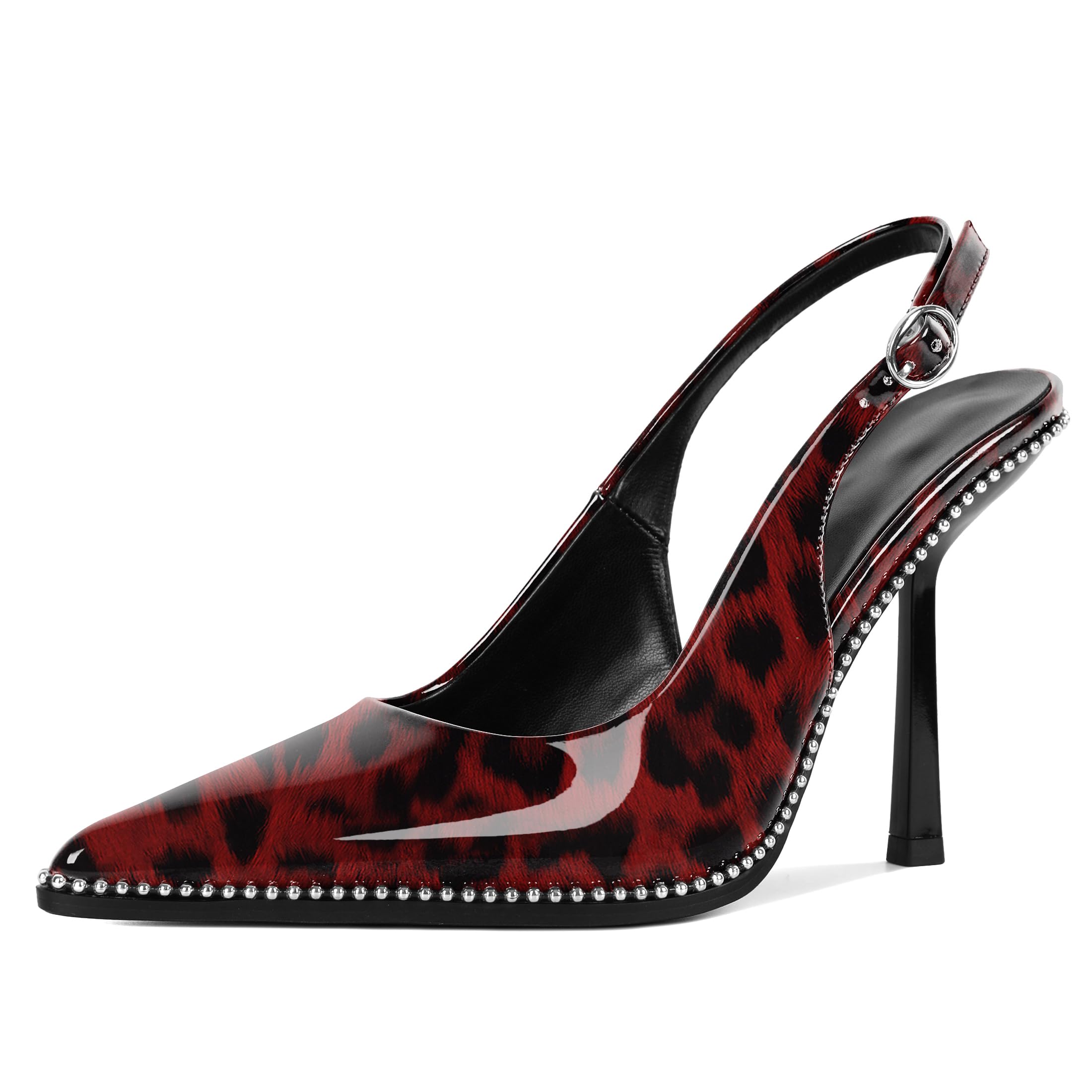 Escarpins à Boucle Slingback Soireelady en Talon 9cm Raffiné - 8