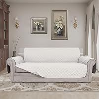 Vista 2 de Easy-Going Funda reversible para sofá de 4 plazas, resistente al agua, con varillas de espuma, correas elásticas, protector de muebles