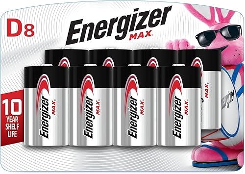 Energizer Baterías MAX D (paquete de 8), pilas alcalinas D Cell
