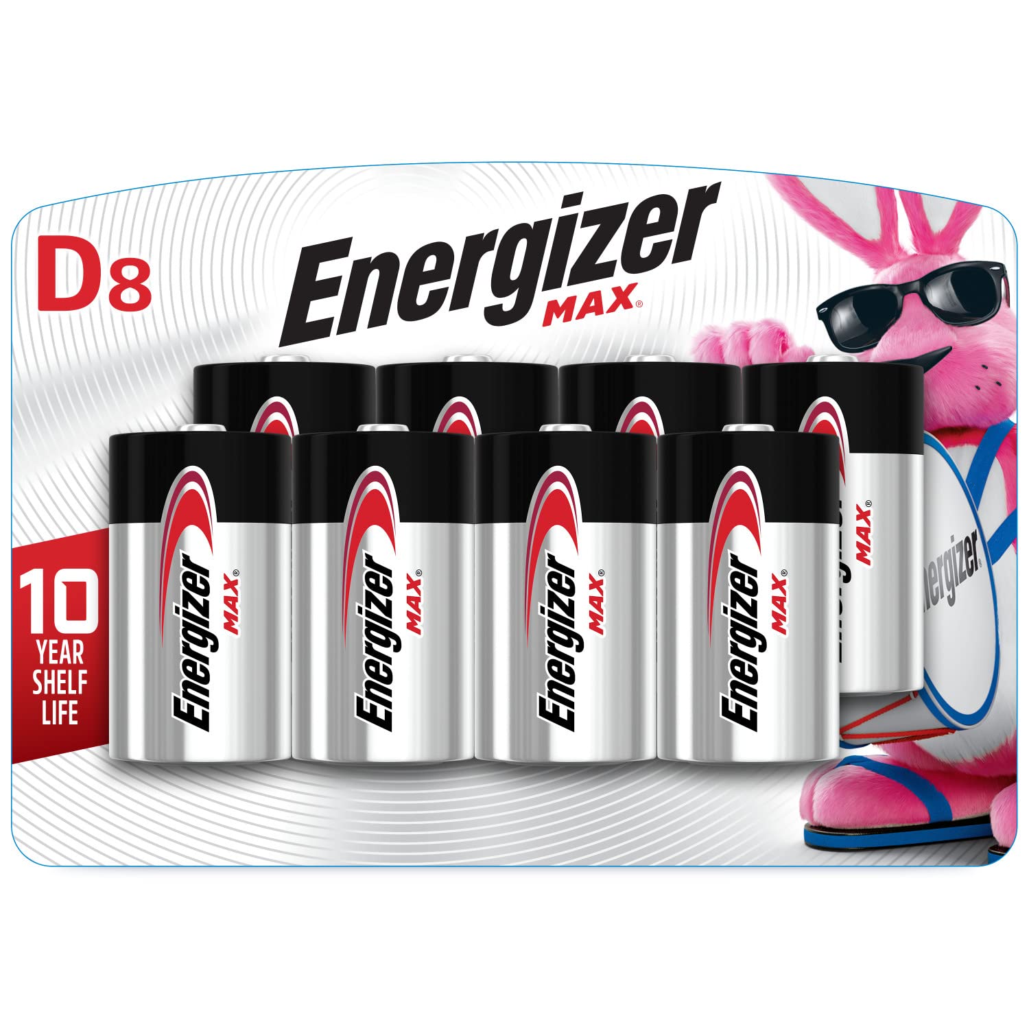 Energizer MAX D Batteries 8 Pack D Cell Alkaline Batteries