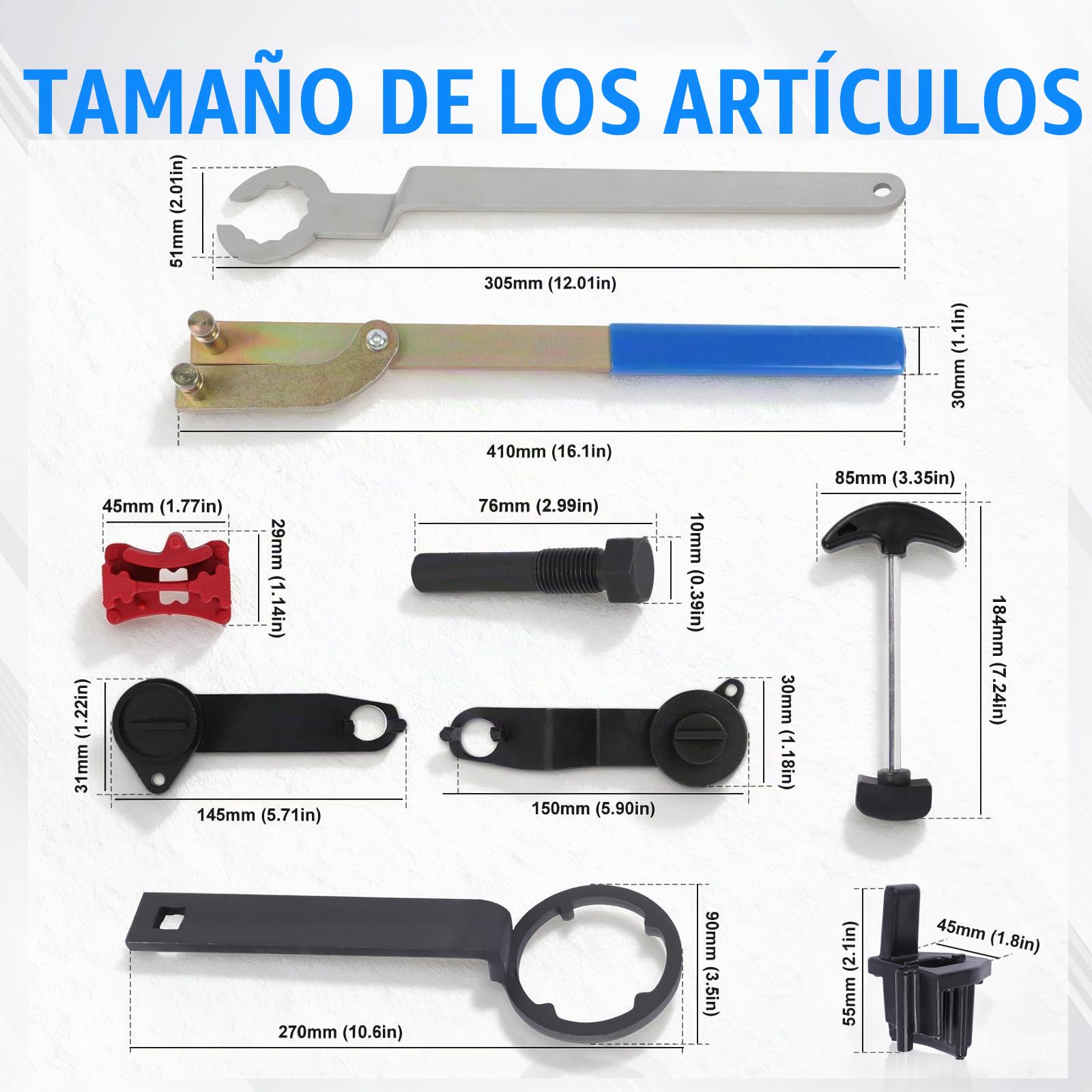 Herramientas la Correa Distribución, Herramienta de Bloqueo del árbol de Levas de Sincronización de Motor de Gasolina Compatible con VW/con Santana/con 1.0 1.2 1.4T 1.6 TSI/TFSI EA211