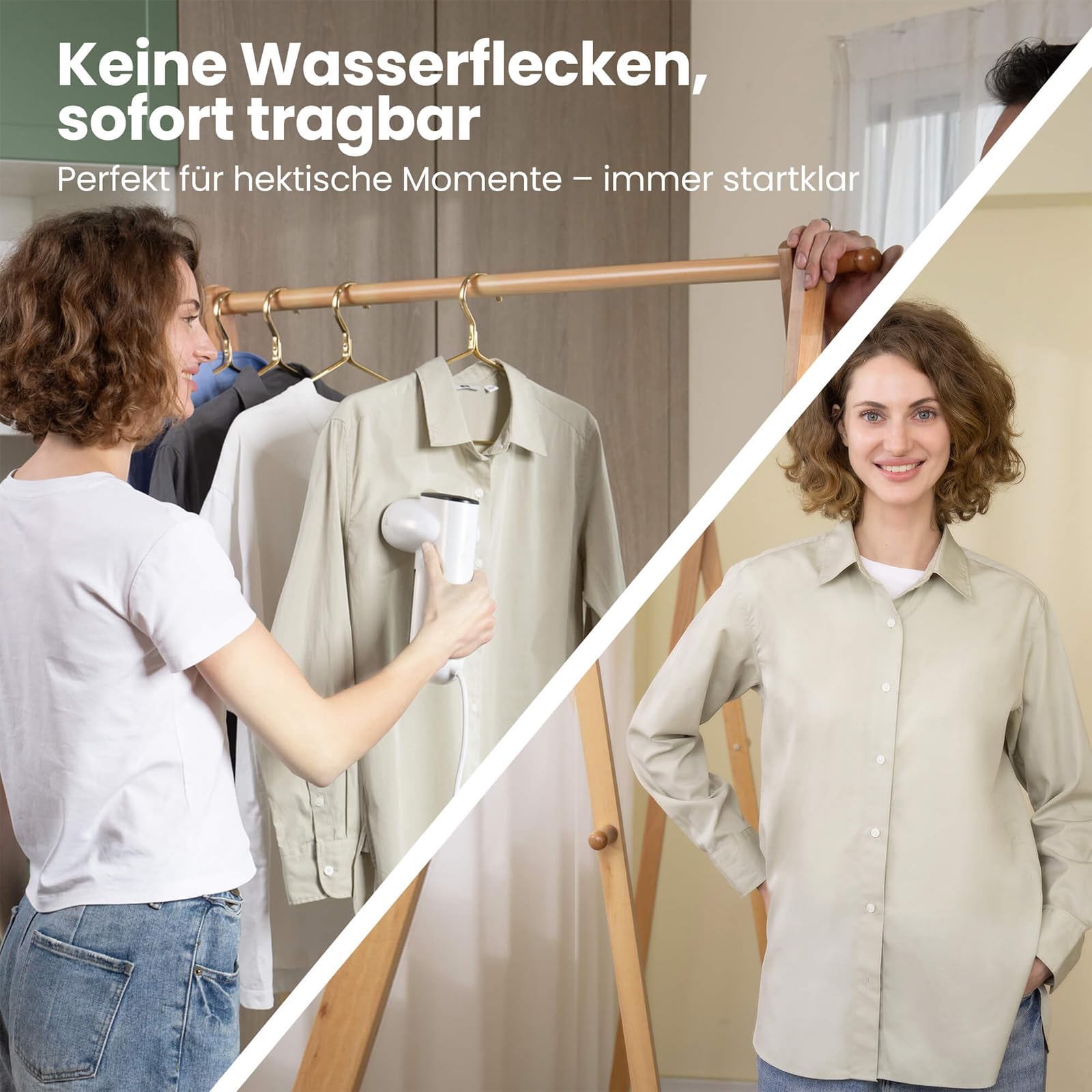 Neakasa Magic 1 Steamer Dampfglätter mit Saugfunktion, tragbarer Reisedampfglätter, 2300 Pa Saugleistung, Großer abnehmbar Wassertank, 30Sekunden Aufheizen, Dampfbügeleisen 2 in 1, (220V-243V)
