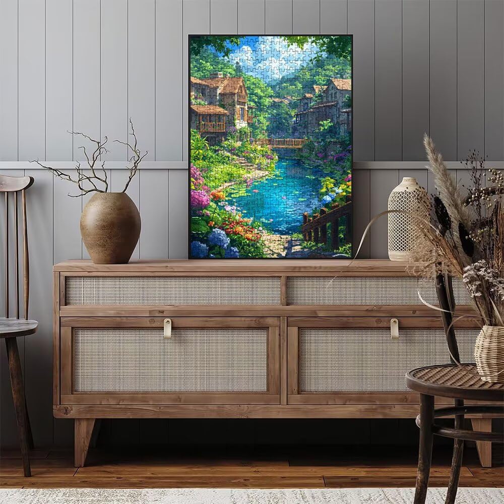 Puzzle 4000 Pezzi, Città Fiume 3D Puzzle per Adulti Impegnativo, Educa Puzzles Artistico, Divertente E Stimolante Puzzles Decorativo per La Famiglia, Regalo e Decorazione Pareti DX0YL6-936