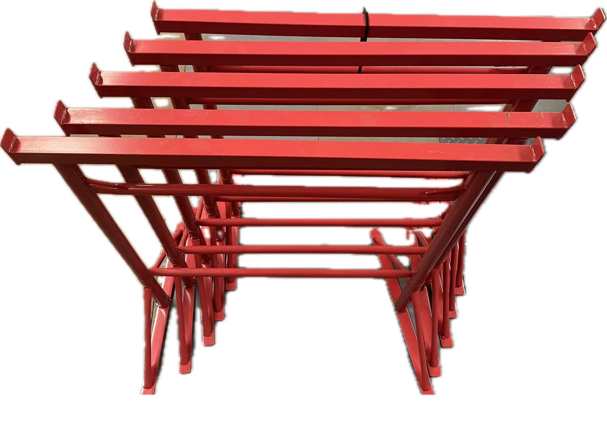 5X Size.3 Adjustable Heavy Duty Trestle Stands | Steel Sawhorse Workbench Support Frame | Folding Workshop Stands for Woodworking Construction Garage