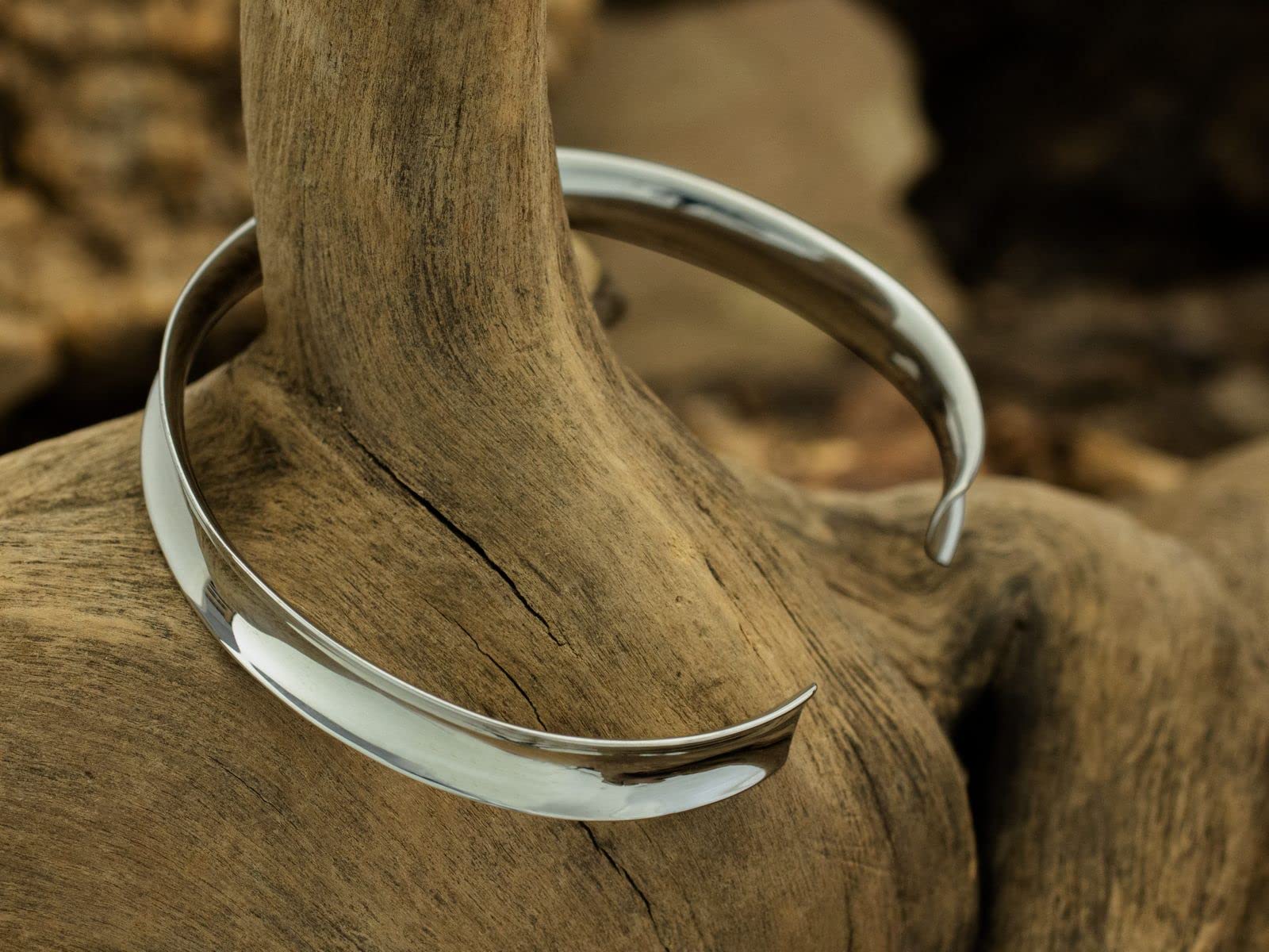 Fly Style Armreif aus 925 Sterling Silber - offen und verstellbar Silber-Armspange