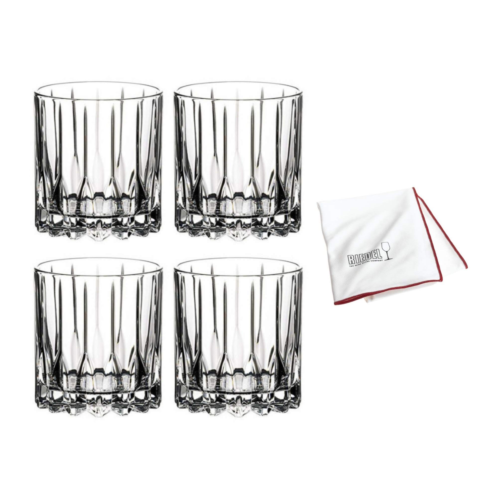 Verres à cocktail Riedel Drink Specific lot de 4 avec chiffon transparents 177ml