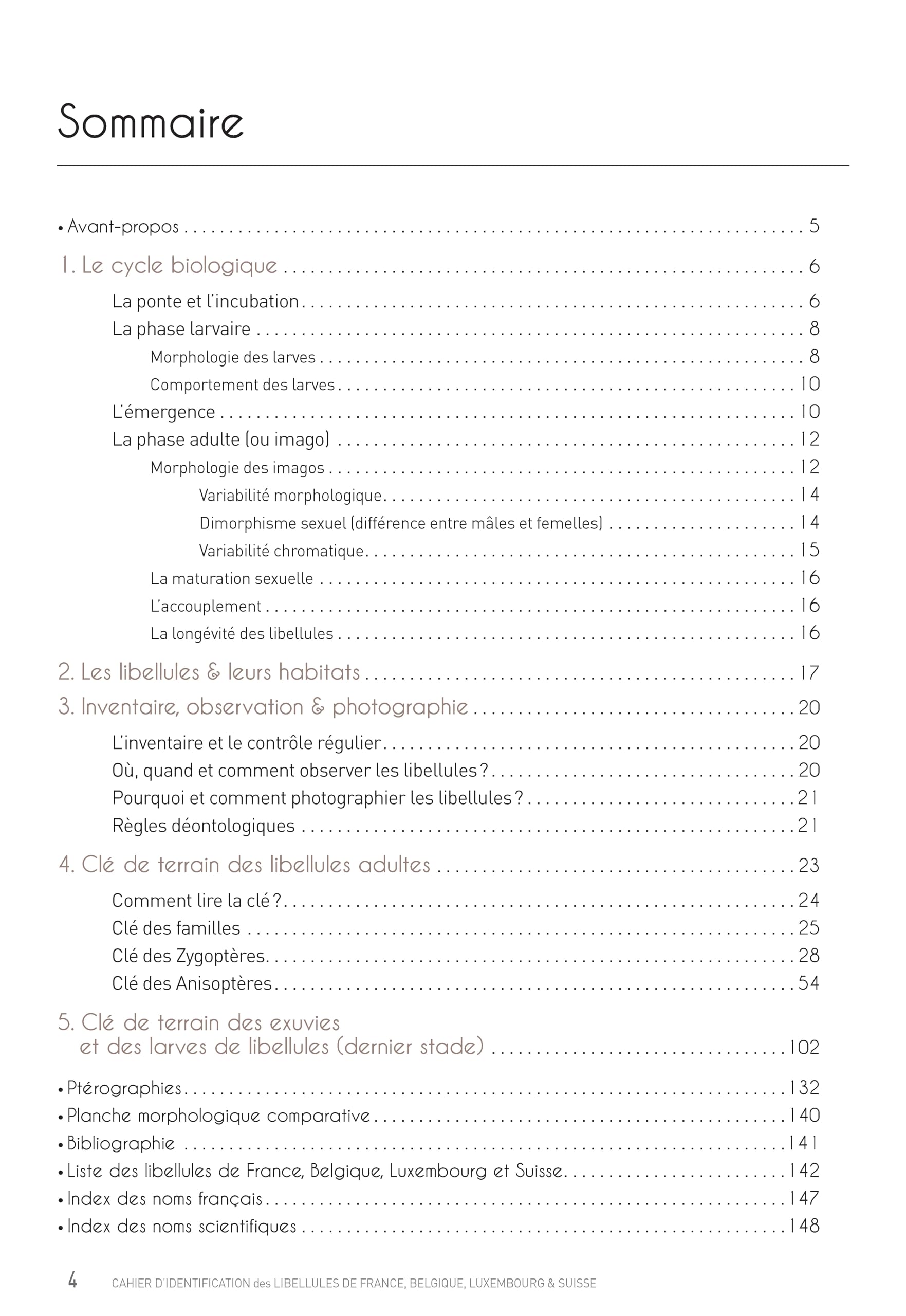 Cahier d'identification des libellules de France, Belgique, Luxembourg et Suisse (3e édition)