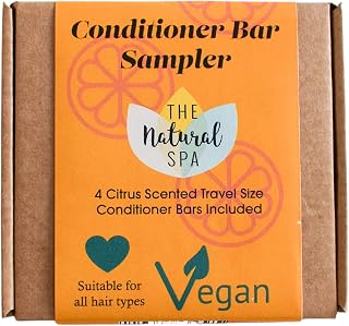 Citrus Conditioner Sampler - 4 x 15g Travel Size Conditioner Bars - Vegan Friendly - Palm Free - Handmade Made in the UK