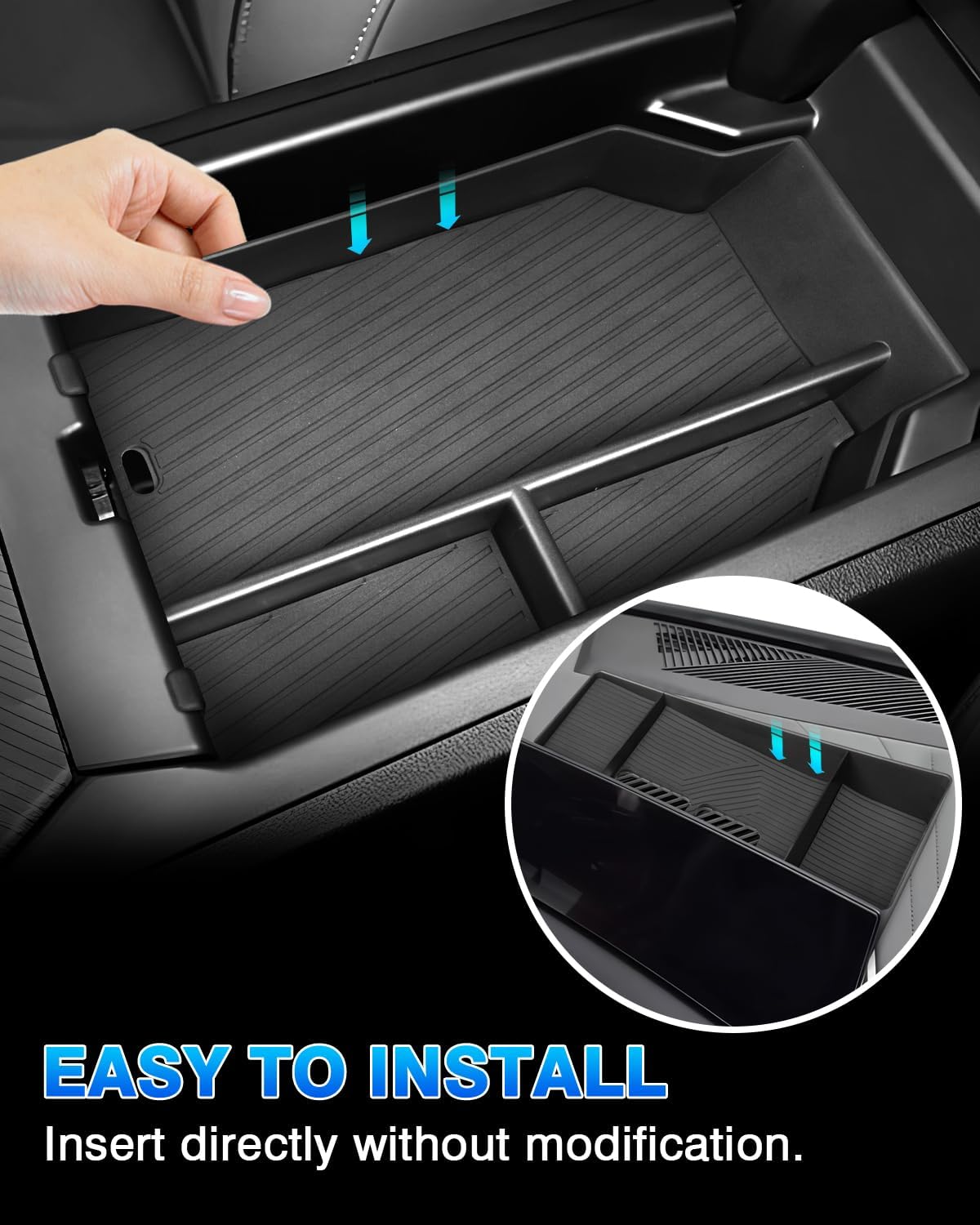 Karltys 2PCS BMW X3 Center Console Organizer for 2025 2026 BMW X3 G45 (30 xDrive/M50 xDrive) Accessories, Middle Console Armrest Organizer, Dashboard Tray, Dash Storage Tray