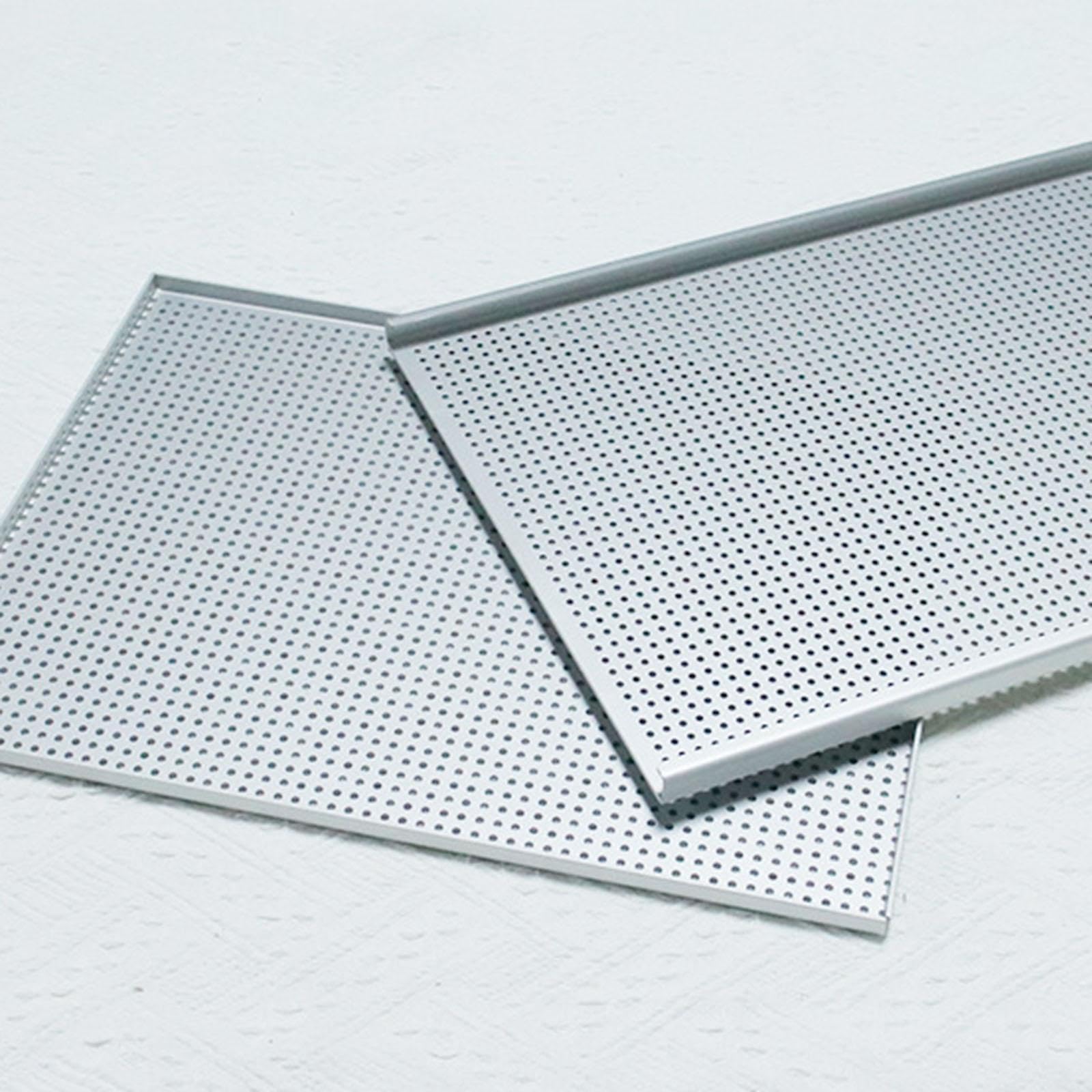 Bandeja Perforada Multiusos para Horno, de Aluminio Resistente, Estilo francés Napoleón, 40cmx30cmx1.5cm