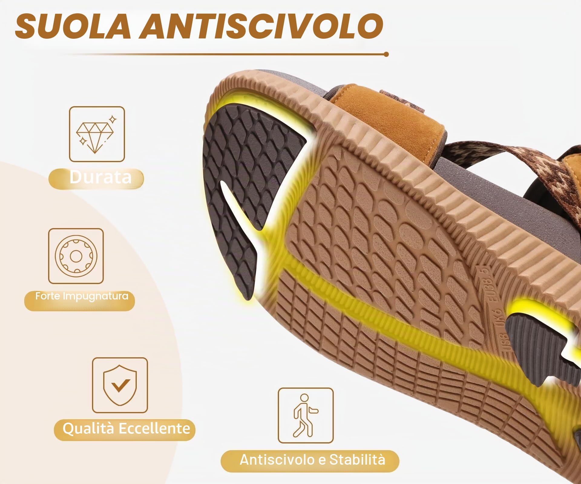 KuaiLu Sandali Trekking Donna Comode Sportivi Sandalo Ortopediche Estive