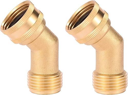 Miniatura 3 de Sanpaint Codo de manguera de jardín de 45 grados, elimina el estrés y la tensión en los accesorios de manguera de entrada de agua de RV, GHT de 34