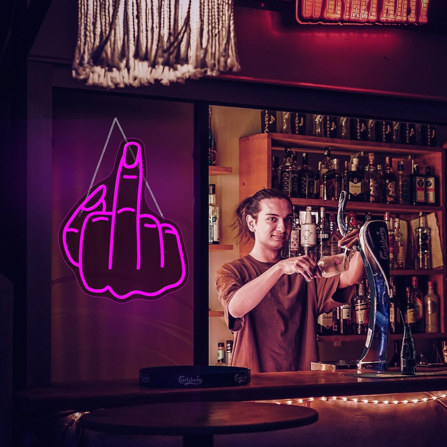 Finger Neon Sign Led Light Up Signs for Wall Decor Usb Powered Neon Light Signs Indoor Light for Room Decor Holiday Gift - Image 7