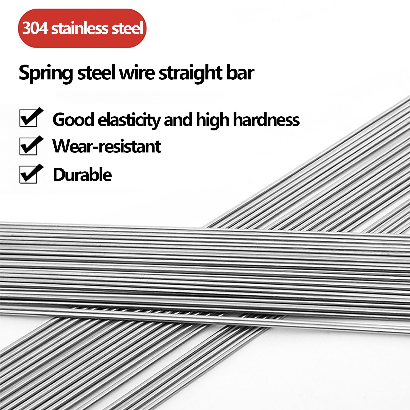 NEZIH 10 stuks 304 roestvrij stalen veer veerdraad 50 cm lengte, rechte staaldraaddiameter van Steiler veer 2,5-5 mm/3,0 x 500 mm NEZIH 10 stuks 304 roestvrij stalen veer veerdraad 50 cm lengte, rechte staaldraaddiameter van Steiler veer 2,5-5 mm/3,0 x 500 mm