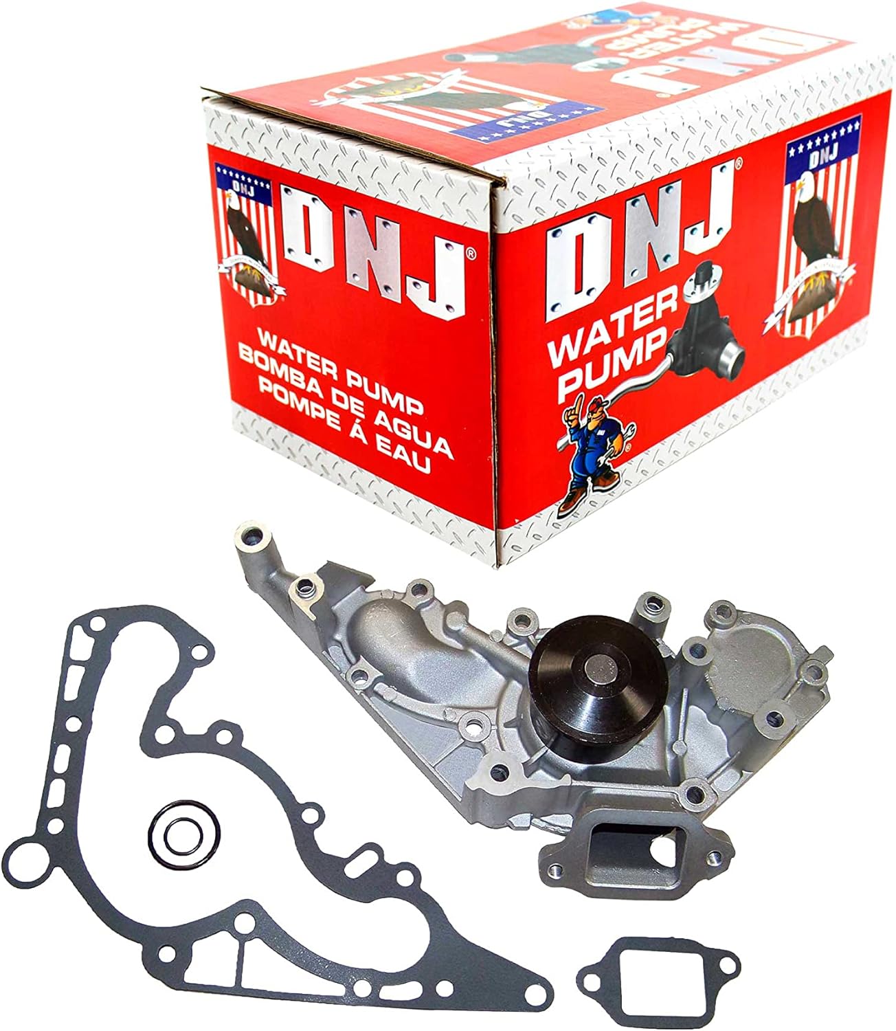 DNJ WP970 Water Pump for 1990-2010 Lexus, Toyota 4Runner, GS400, GS430 4.0L-4.7L V8 32V DOHC 3969cc