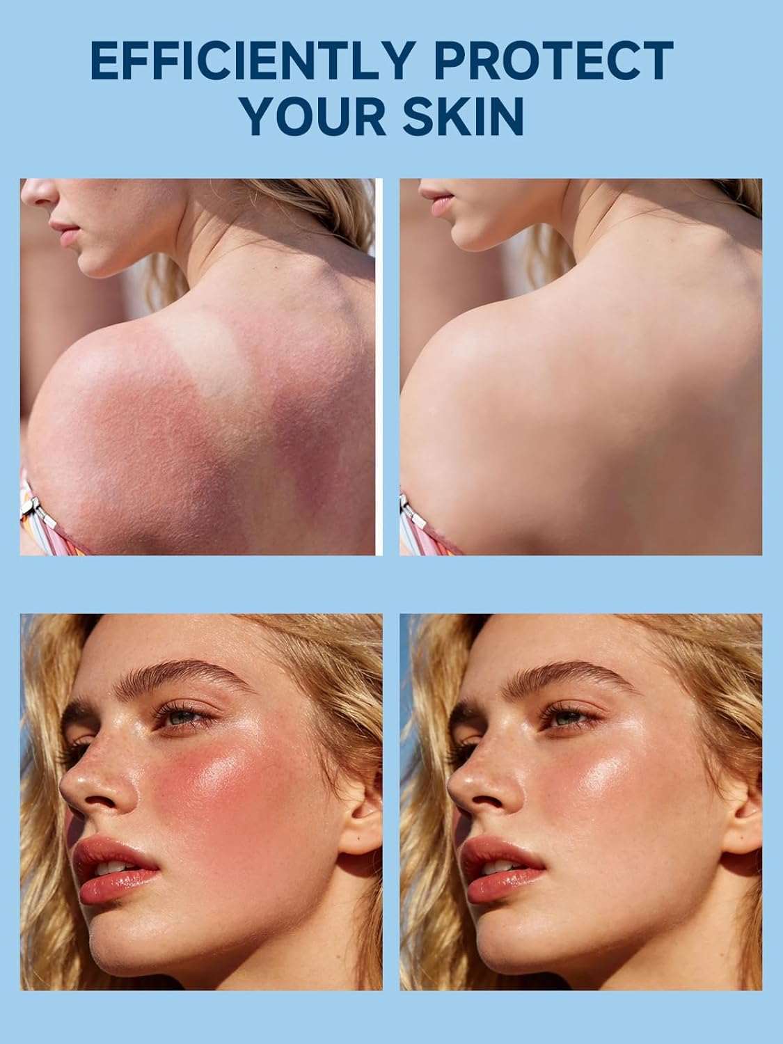 Tallow Sunscreen, Sunscreen for Face, Beef Tallow for Skin, Reef Safe Travel Sunblock Grass-Fed Natural for All Skin Type Deep Hydration Moisturizing Non Greasy Anti White Cast, 4 Packs