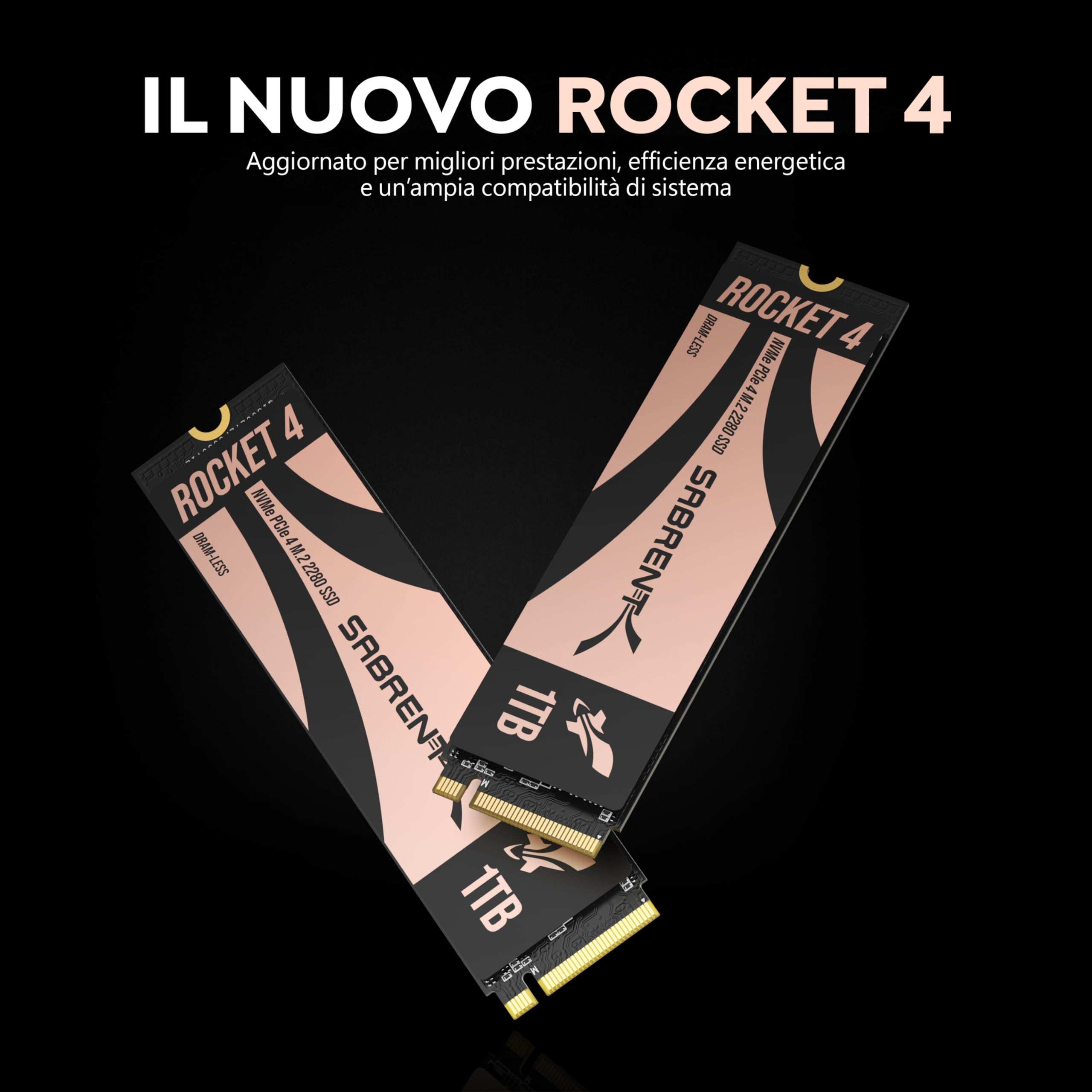 Sabreent Rocket 4 1TB SSD per PC e Laptop Velocizzare storage - Dettaglio