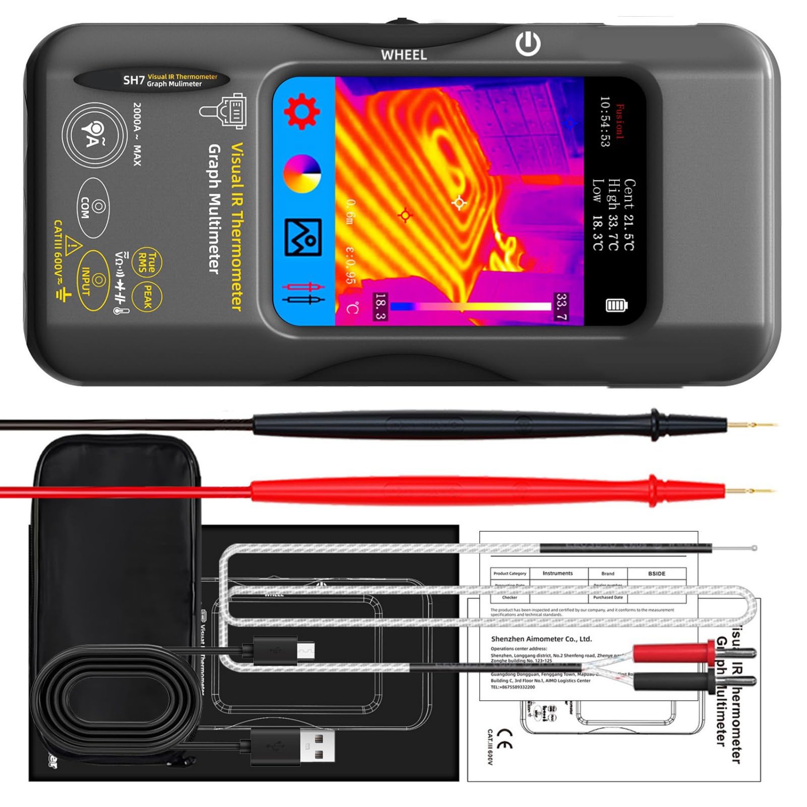 Fromceo A Imaging Multimeter Thermometers With Ccurate Thermal Display Nd Dat Storage Capability Truerms Thermal Imaging Meter