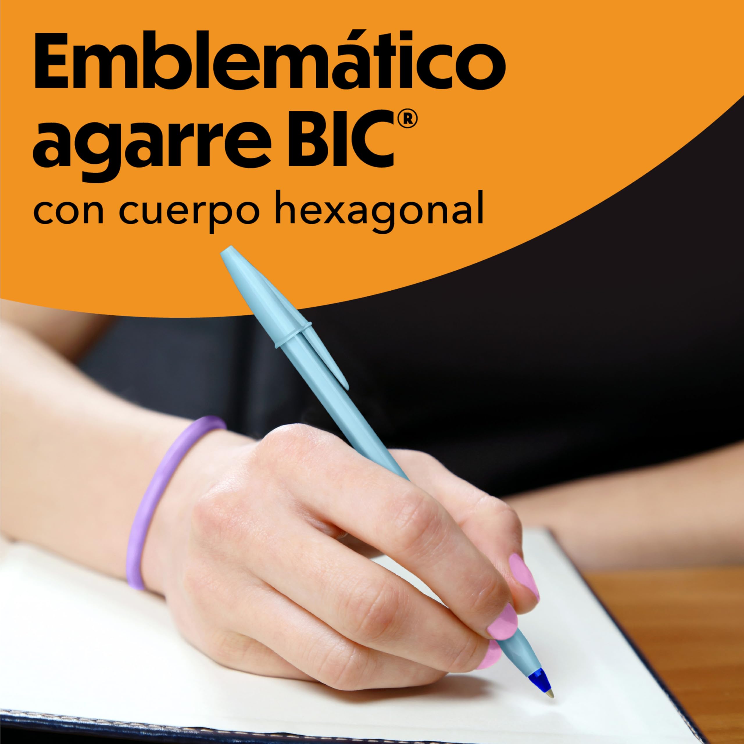 BIC Cristal Pastel Bolígrafos de Punta Media (1,00 mm) con Tinta Recargable Azul - Cuerpo de Colores Pastel Surtidos, Caja de 10 — view 6