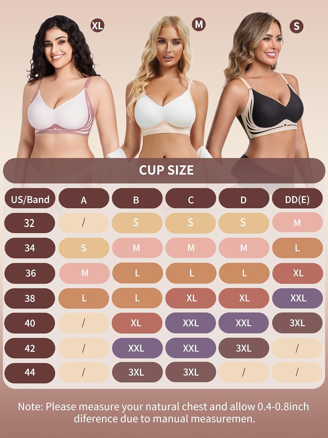HBselect Jelly Bras for Women No Underwire Comfort Wireless Push Up Bras Seamless Tshirt Bralettes for Women - Image 7