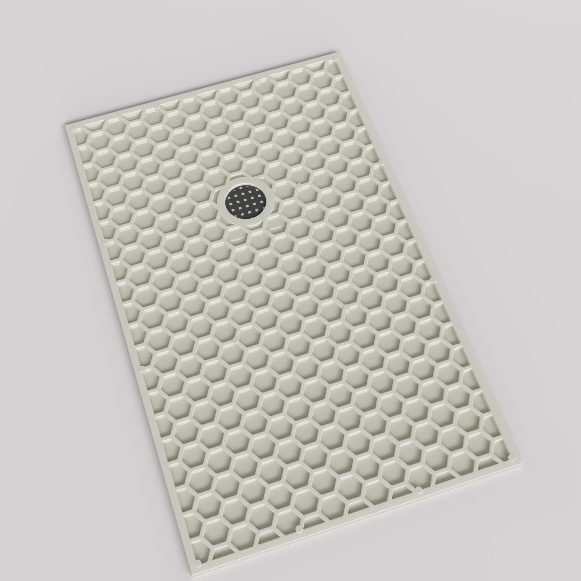 Plato de Ducha de Resina 70 x 70 Extraplano Ultraresistente – Textura Pizarra Antideslizante – Color Blanco RAL 9003 – Carga Mineral y Gel Coat – HOGAKIS