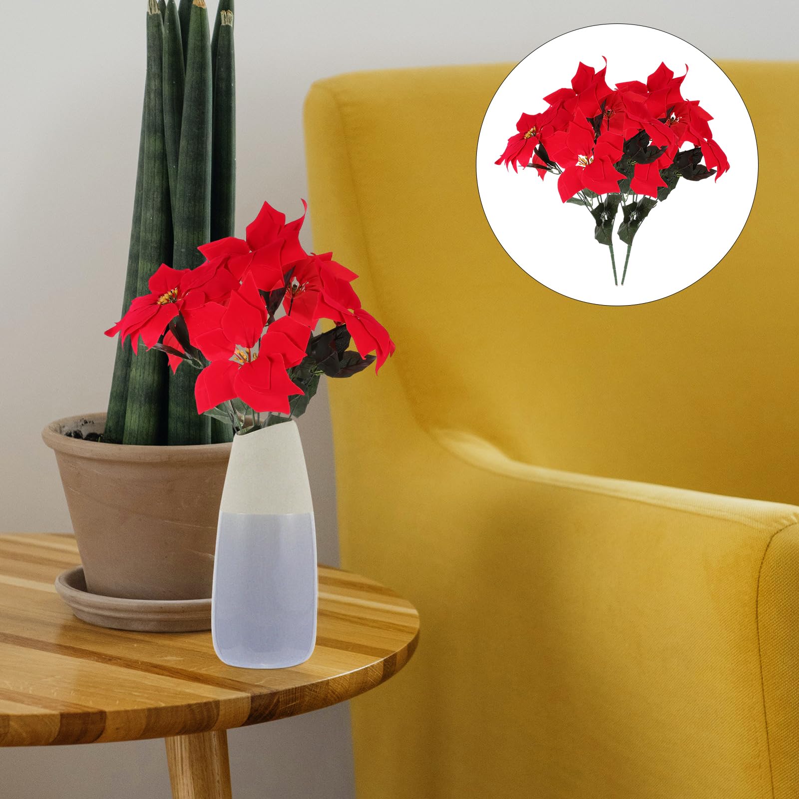 VOSAREA Künstliche Weihnachtssterne für den Weihnachtsbaum, Dekoration für Zuhause, Hochzeit, Party, Blumensträuße, Tafelaufsatz
