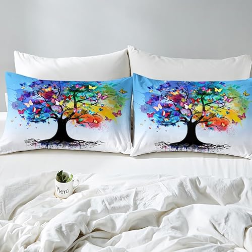 Vista 55 de Erosebridal Sábanas de muñeco de nieve tamaño matrimonial, juego de sábanas de esquí kawaii para árbol de Navidad, sábana bajera ajustable