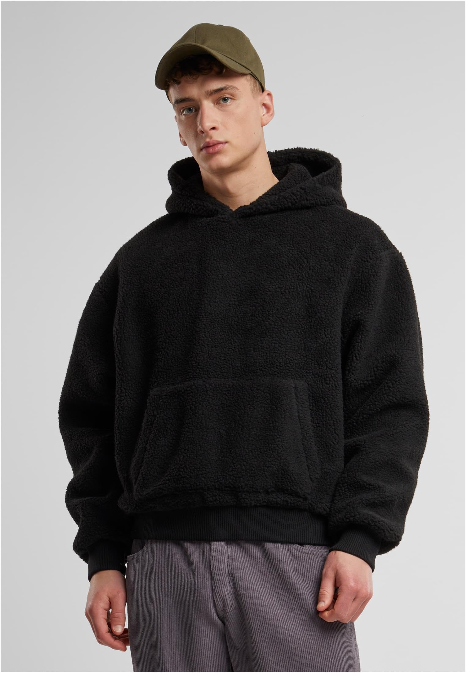 Urban Classics Urban Classics Oversized Teddy Hoodie Maglia di Tuta Uomo (Pacco da 1)