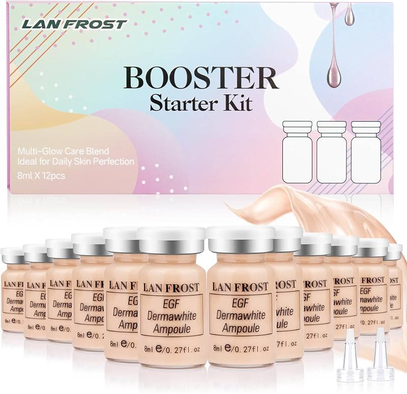 BB Facial Pigment Starter Hyaluronic Acid Essence Foundation Skin Care Kit | Light Rose #3, 0.27oz 12 Vials, Combined With Niacinamide and Peptides To Skin Tone Anti-Aging Foundation