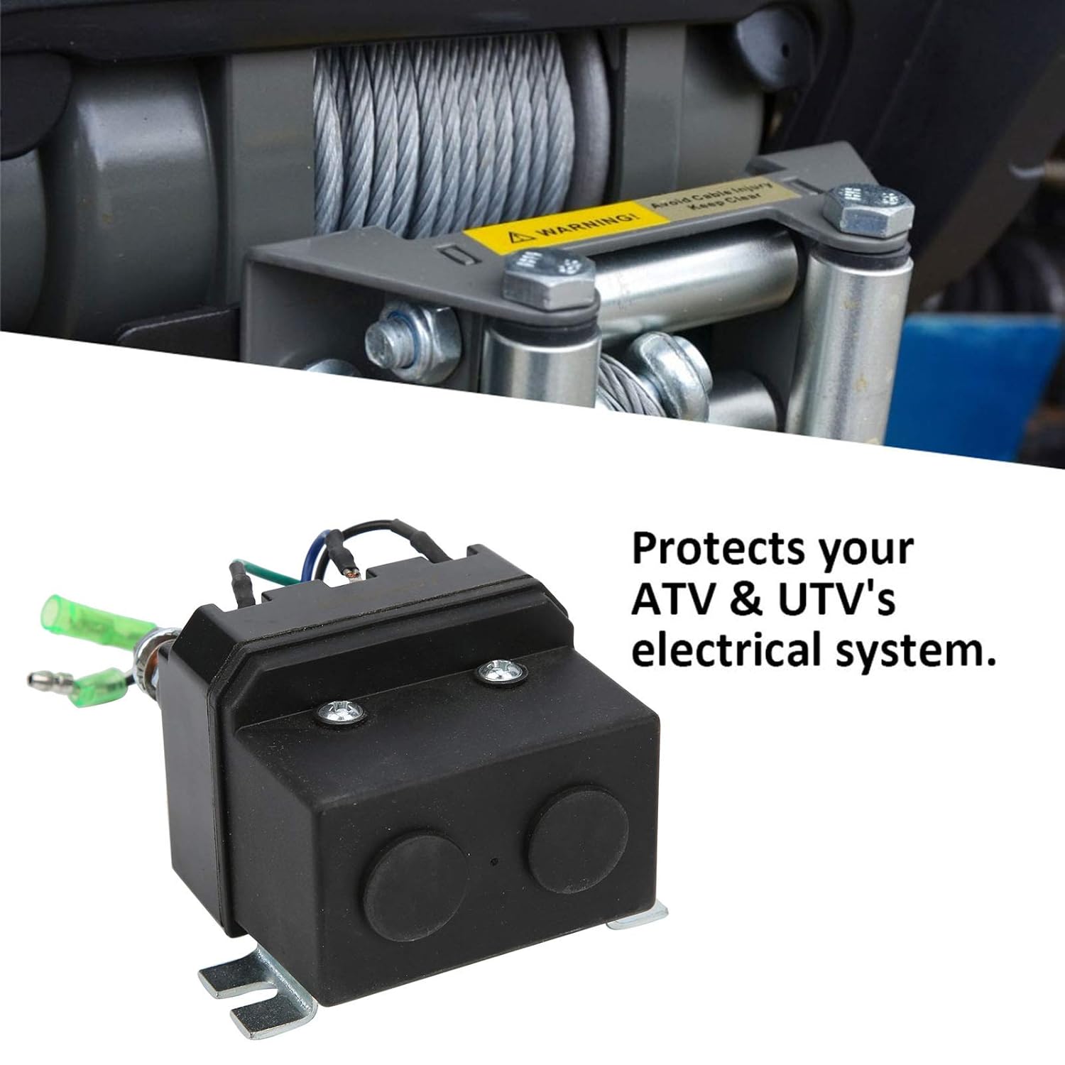 Winch Solenoid Relay Replacement Contactor for 1500-5000lbs ATV UTV Winch Control