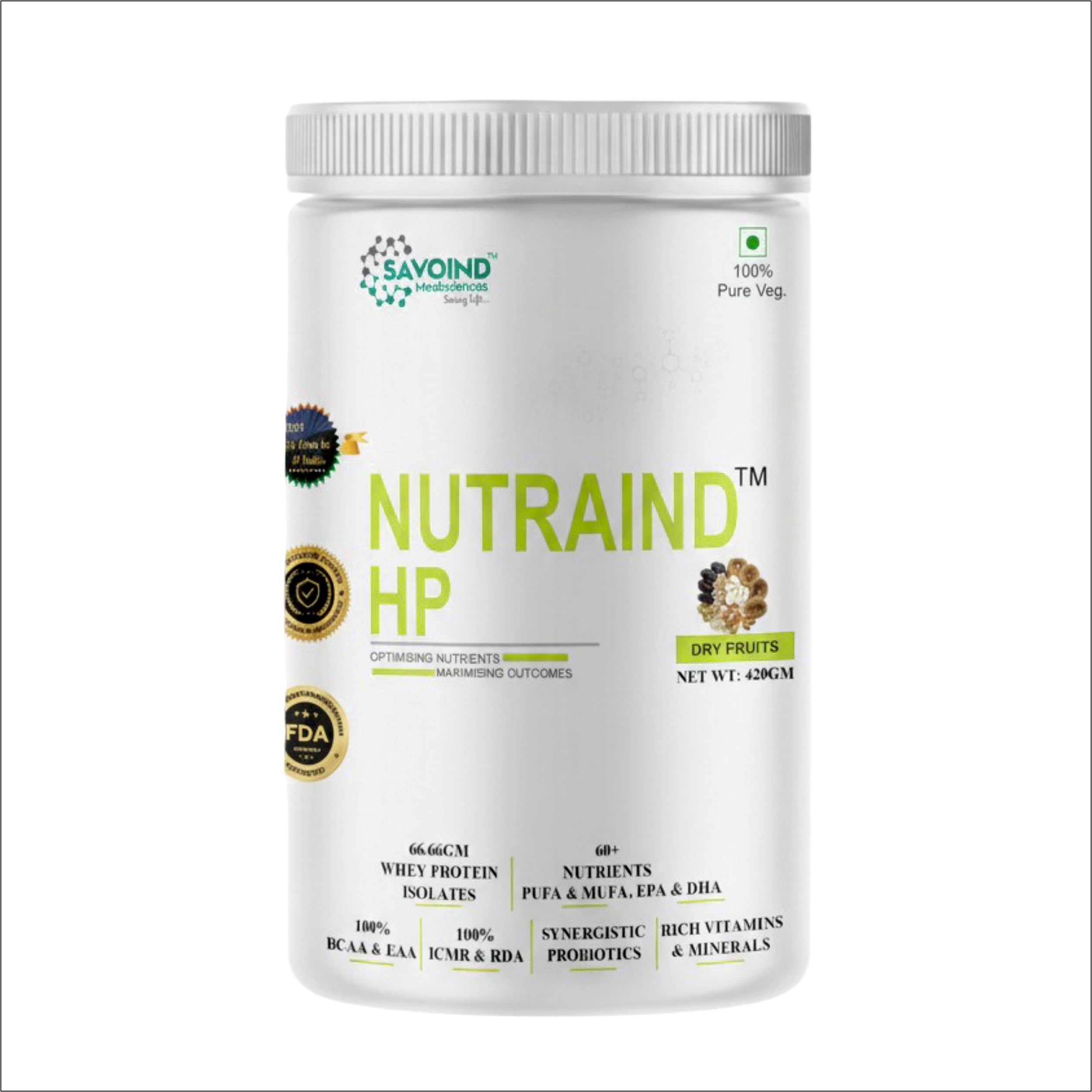 Whey Protein | Dry Fruits Flavor| 420gm | Pure Veg-image-33