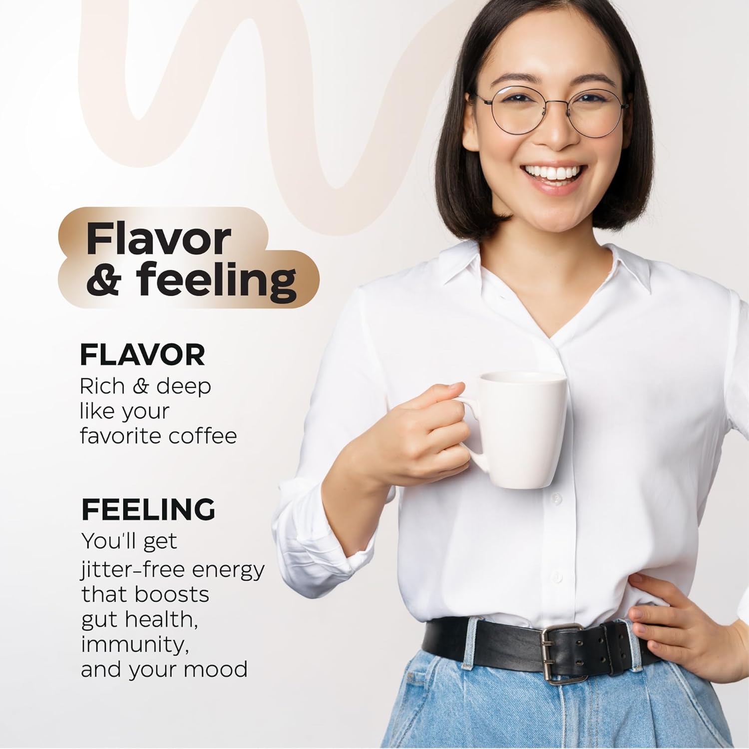 Mushroom Coffee - French Roast Style Instant Coffee + Lion’s Mane 900mg for Focus + Reishi, Chaga & Turkey Tail - 10-in-1 Mushrooms Fruiting Body Adaptogen Blend, Sugar Free, 35 Servings - Image 3