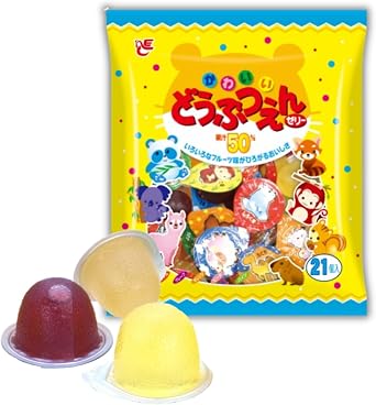 Ace Bakery Animal Zoo Jelly 21-piece Set < Cute! Delicious! Reward Jelly >Fruit Jelly Original Storage Bag 1 bag