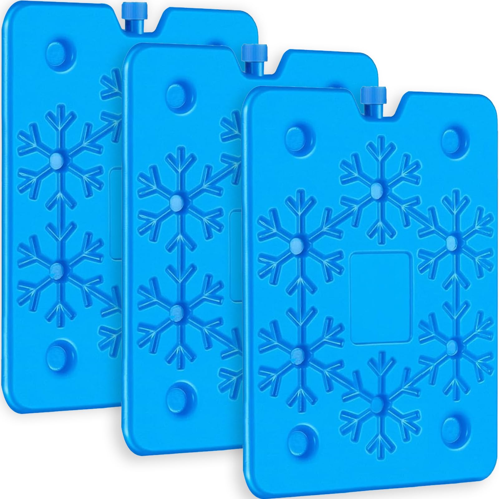 sunVigorous 3/5er-Set XXL Kühlakkus für Kühlbox (800ml) – Ultraflach 1,5cm & Auslaufsicher – Wiederverwendbare Kühl-Elemente für Camping, Picknick, Angeln – Langanhaltende Kälte