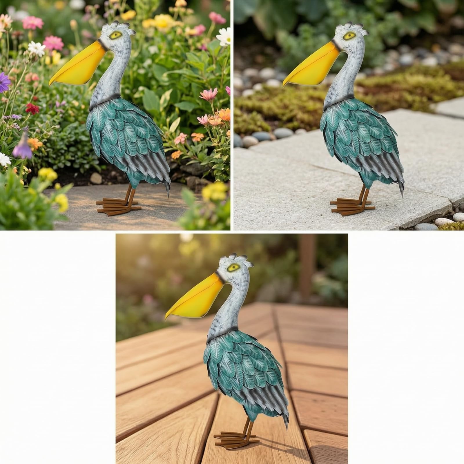 Figur wetterfest Metallvogel naturgetreu Gartenfigur aus für Gartenliebhaber