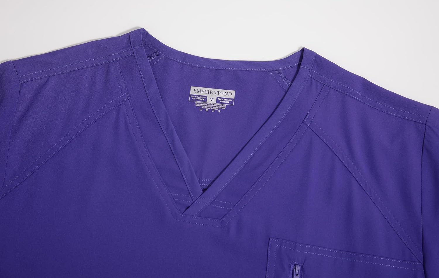 Yoweenton Scrubs Medical Uniform Man Scrubs Set Medical Scrubs Top and Pants,5-Pocket Top and 5 Pocket Pants - Image 3