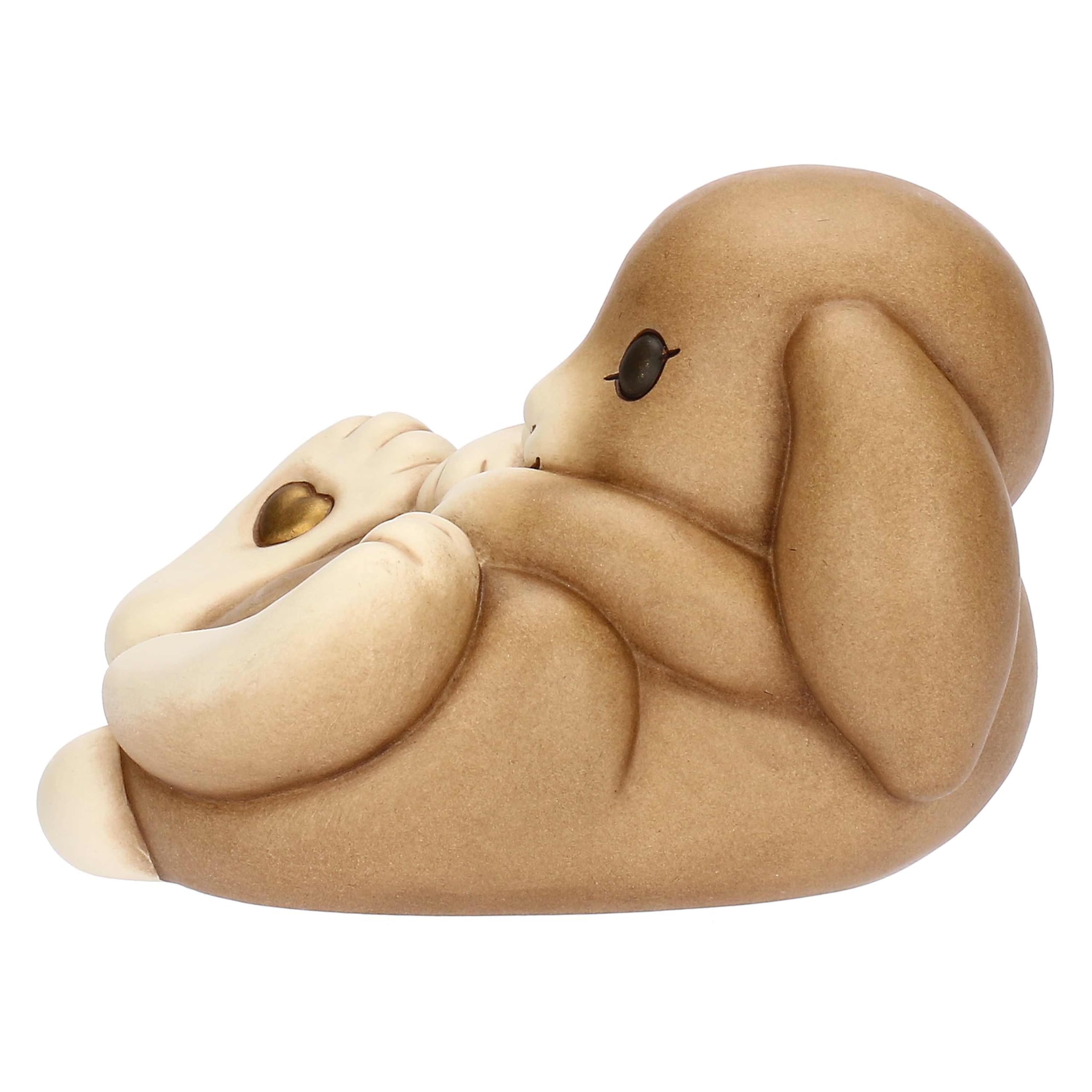 Thun Coniglietto Roger Medio, Ceramica, Collezione Giardino di Primavera, 12,2 x 8,4 x 8,5 cm