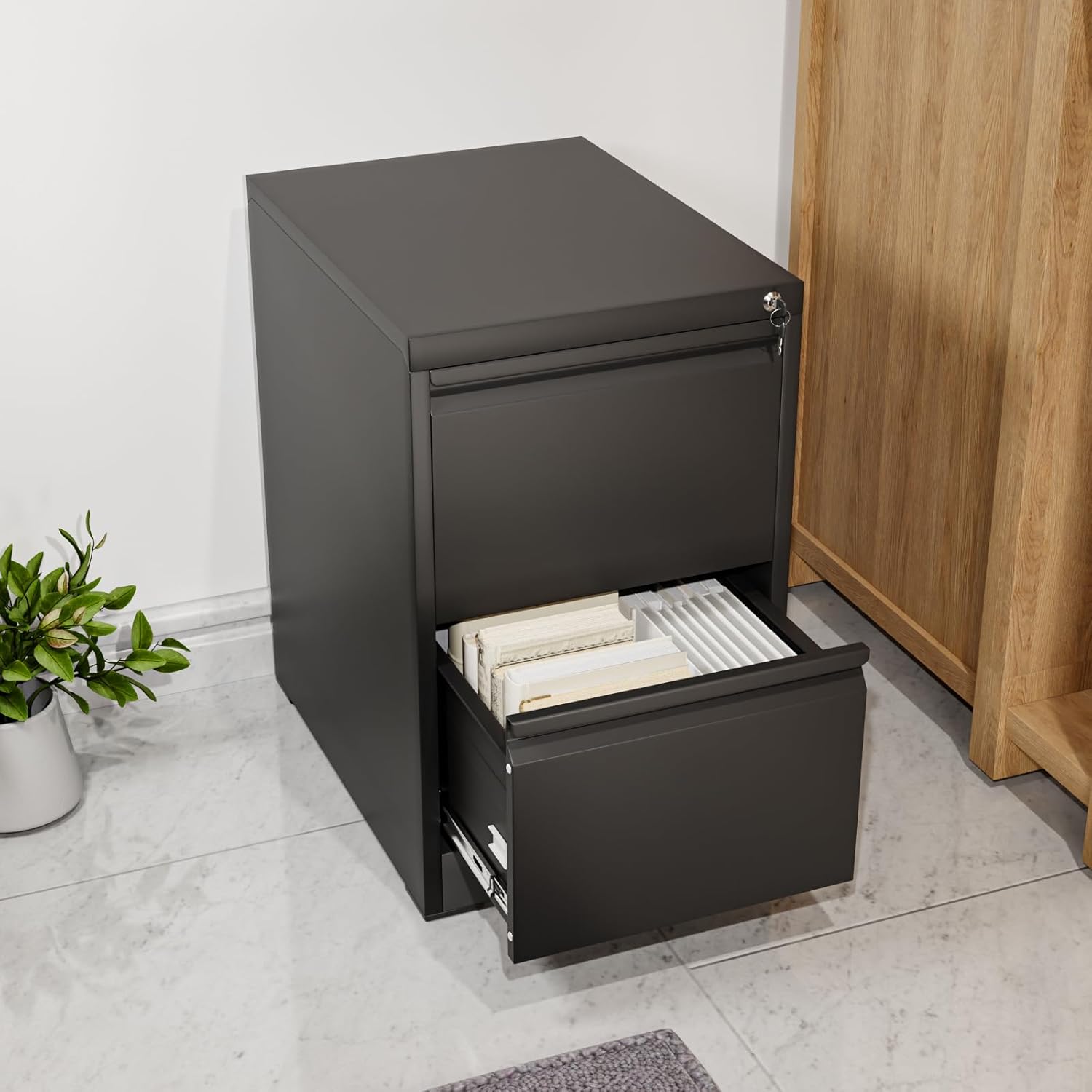 Amazon.co.jp: スチール書庫 両開き 書類保管庫 A4対応 高さ180cm 保管