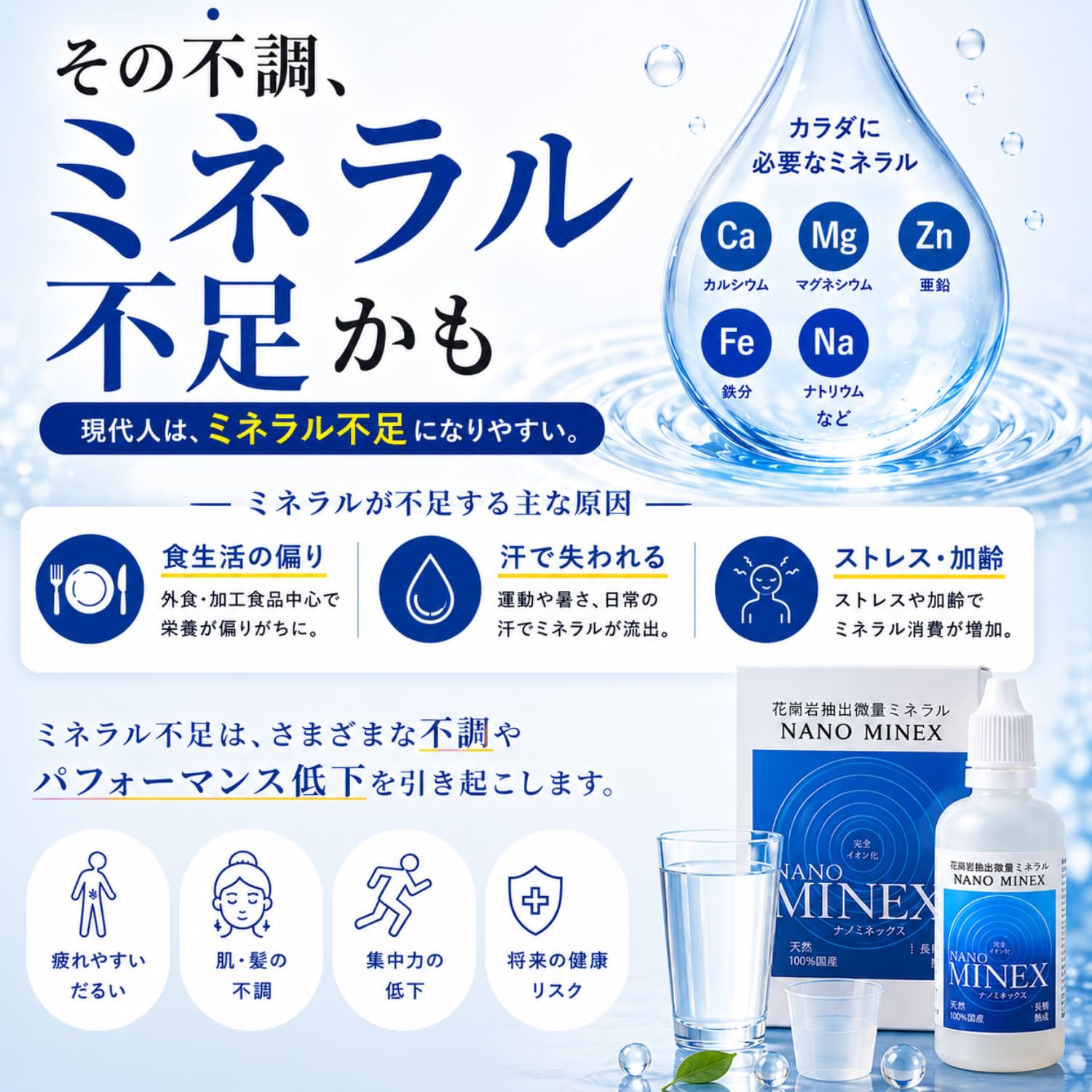 Amazon | Nanominex ナノミネックス 液体マルチミネラル 高濃度 約60