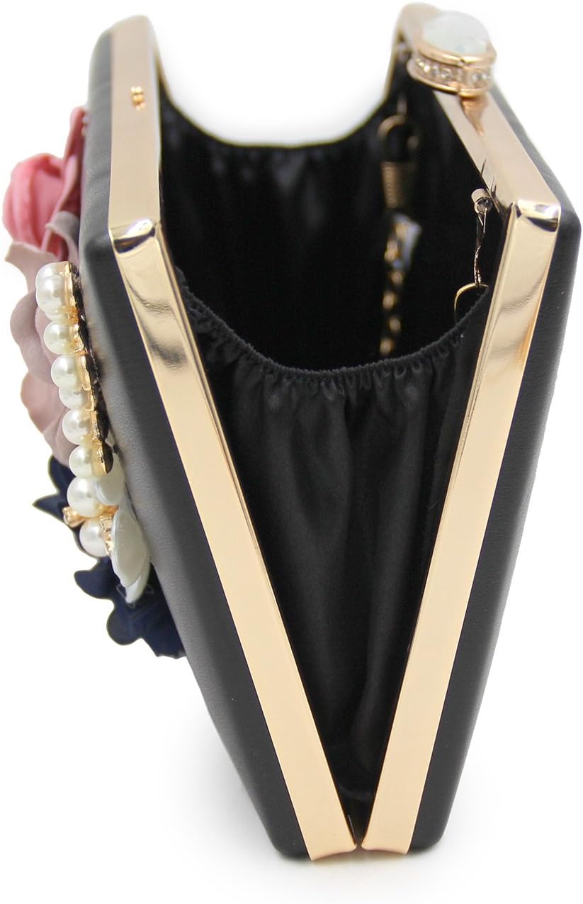 Milisente Evening Bag for Women, Flower Wedding Evening Clutch Purse Bride Floral Clutch Bag - Image 8