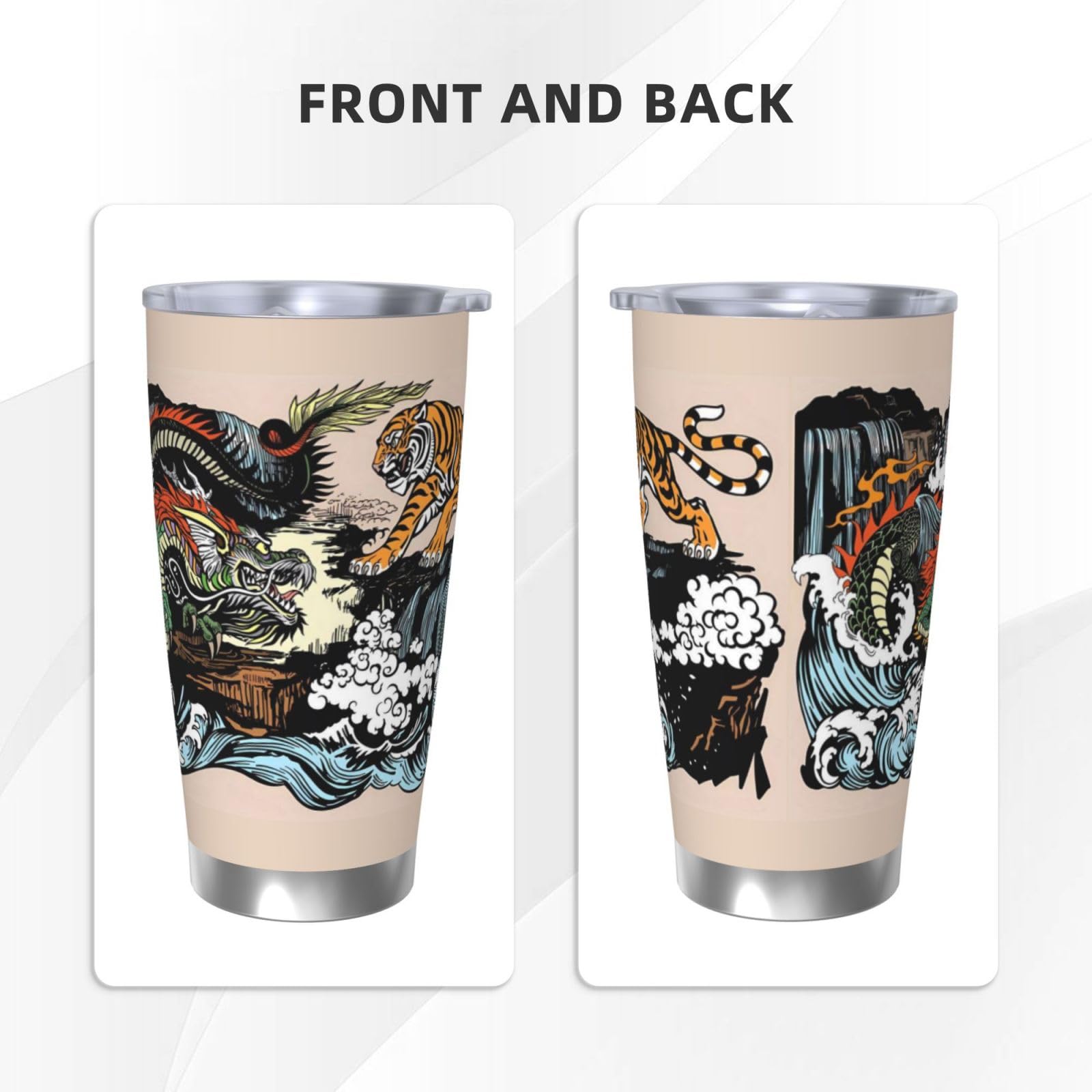 Amazon | 和風 龍 ドラゴン 虎 マグカップ コーヒーカップ
