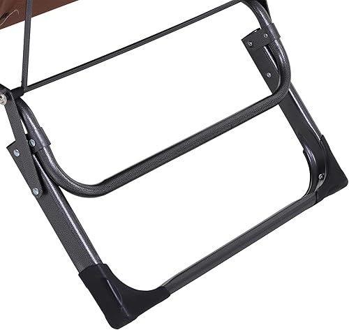 Miniatura 8 de Outsunny Tumbona plegable para exterior, silla de bronceado 2 en 1 con almohada y bolsillo, silla de piscina ajustable para playa, patio, césped,