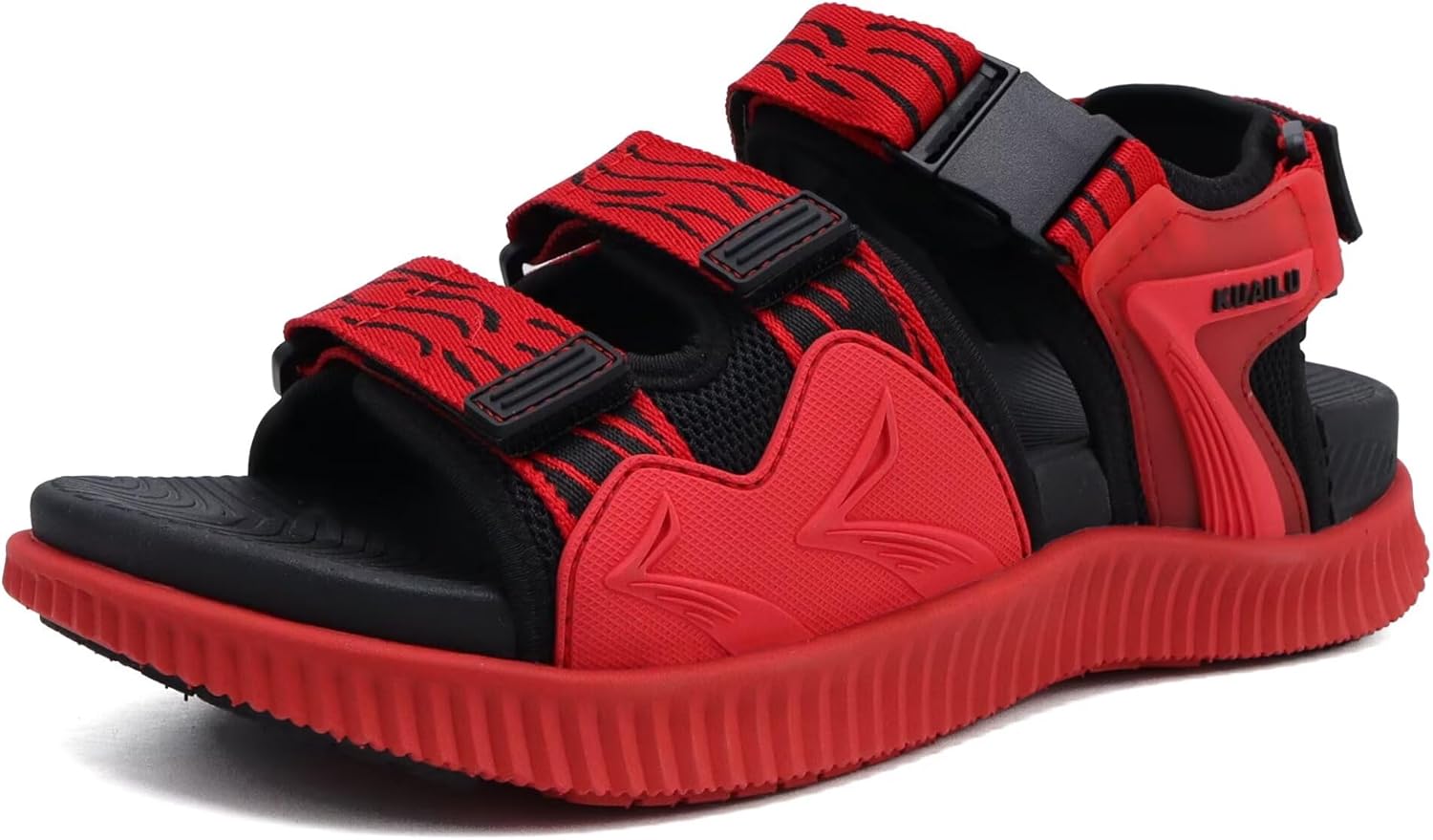 KuaiLu Mens Hiking Sandals with Arch Support Orthopedic Walking Recovery Sandals for Plantar Fasciitis Open Toe Summer Athletic Sport Comfortable Cushion Breathable Outdoor Water Sandals Size7-13