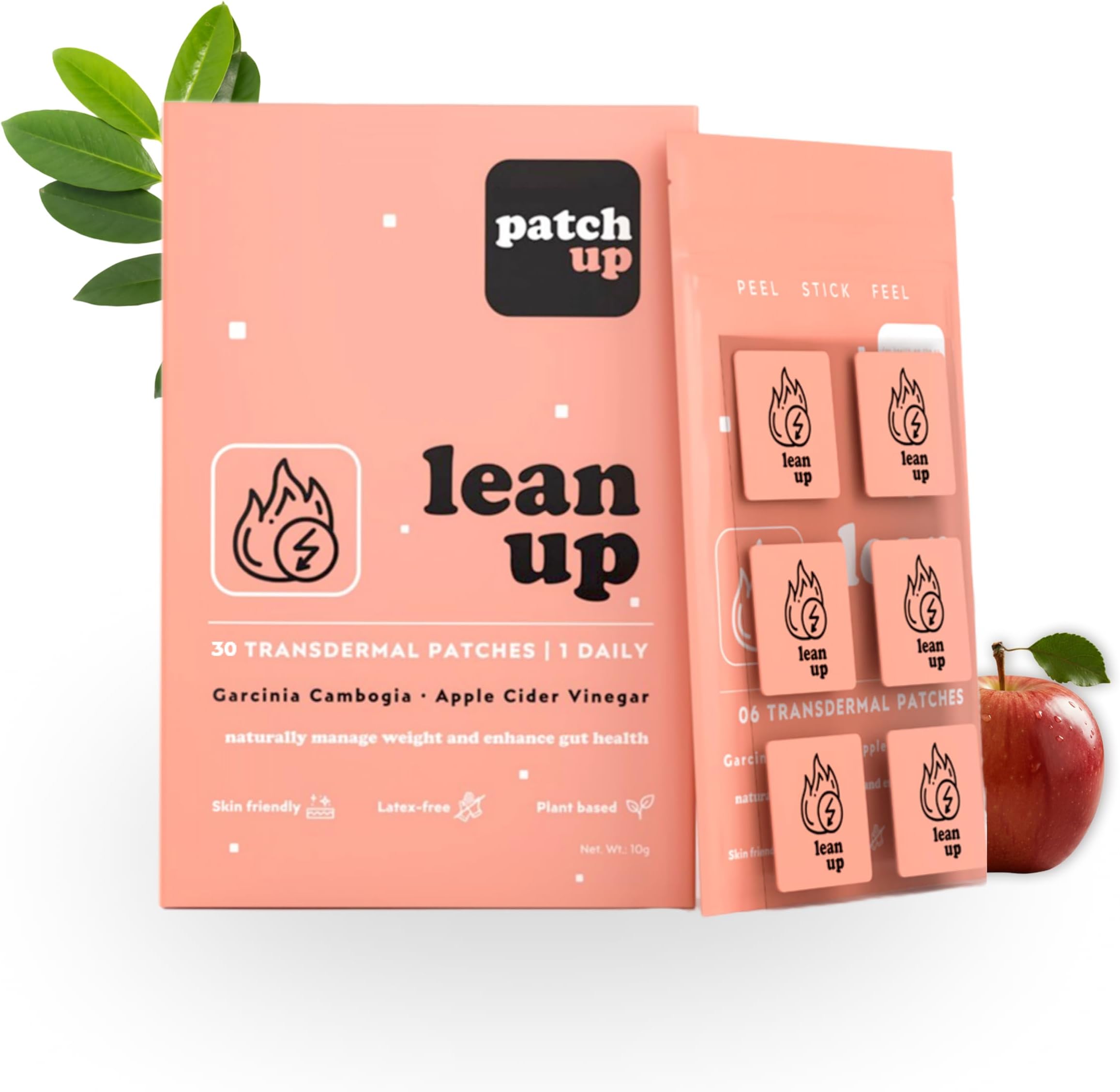 Lean Up | Apple Cider Vinegar (ACV) patches | Gut and weight management | Improves digestion | Boosts metabolism | Reduces cravings and bloating (Standard, 30.00)