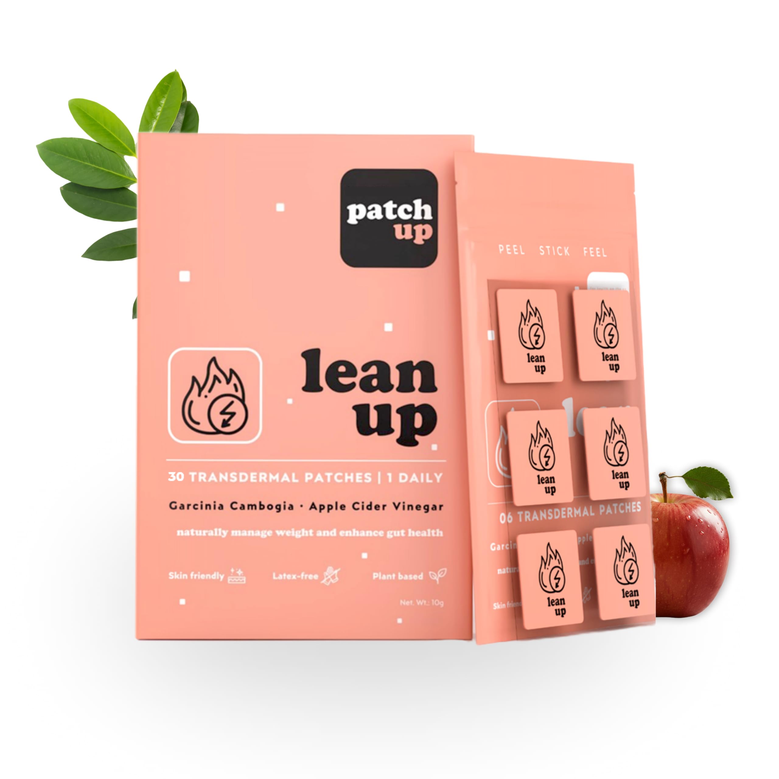 PATCH UP - Lean Up | Apple Cider Vinegar (ACV) patches | Gut and weight management | Improves digestion | Boosts metabolism | Reduces cravings and bloating (Standard, 12.00)