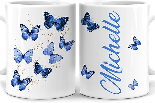 Vista 58 de Hyturtle Taza de café personalizada de mariposa para niñas y mujeres, regalos de cumpleaños y Navidad para amantes de las mariposas, regalo