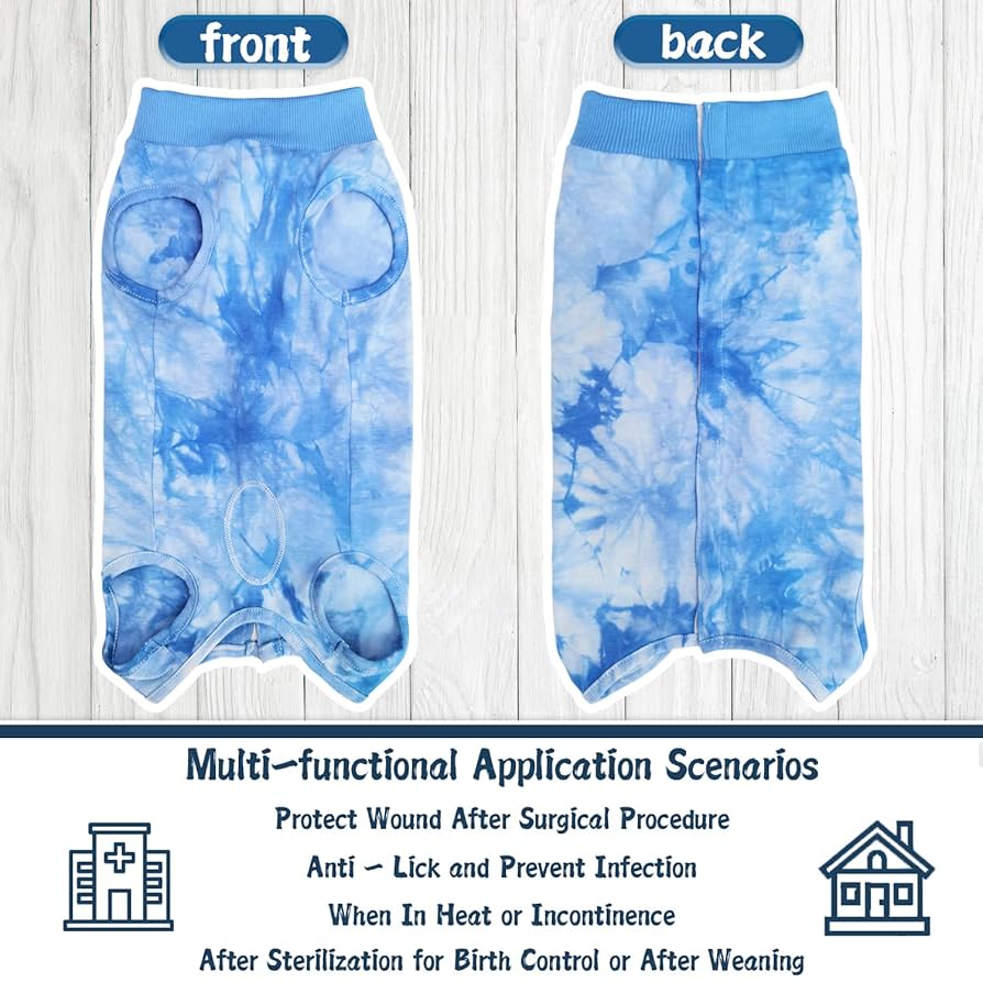 LIANZIMAU Dog Recovery Suit Neuter Onesie Breathable Surgical Abdominal Wounds And Skin Protector Avoid Licking Cone E Collar Alternative After Surgery Wear 16