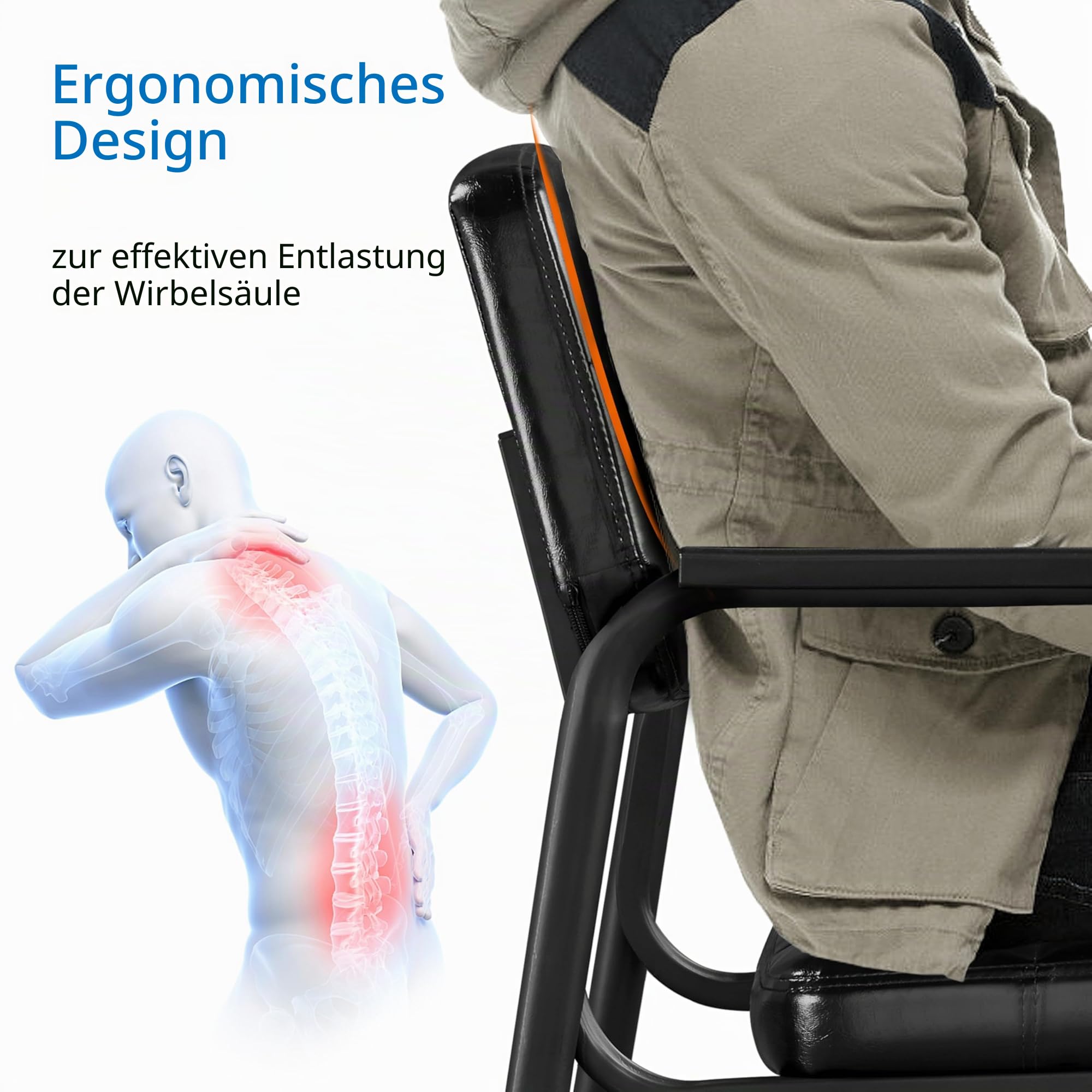Yaheetech Besucherstühle Wartezimmerstühle Gästestühle mit Armlehne und Lehne, Konferenzraumstühle Wohnzimmerstuhl Polsterstuhl Esszimmerstuhl Kunstleder für Wohnzimmer, 2 Stück Schwarz