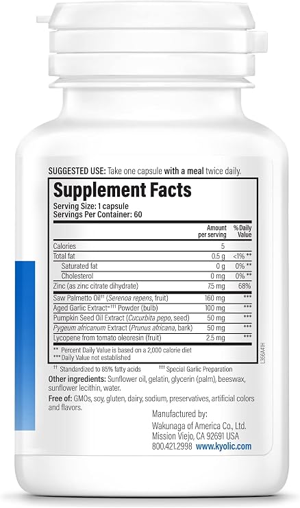 Kyolic Specialty Series Prosta-Logic, Healthy Prostrate*, 60 Capsules