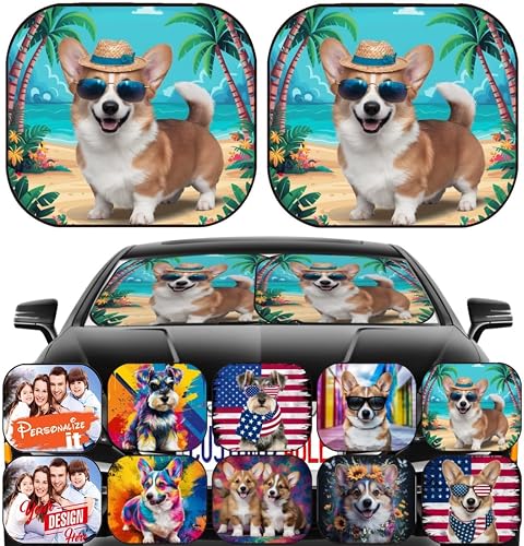 Maizi Window Windshield Sun Shade Pack of 2 Universal Fit Car Shade for SUV Desi
